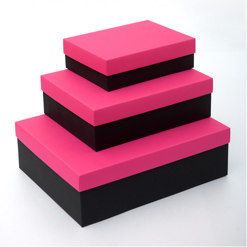 Set of 3 - Pink/Black