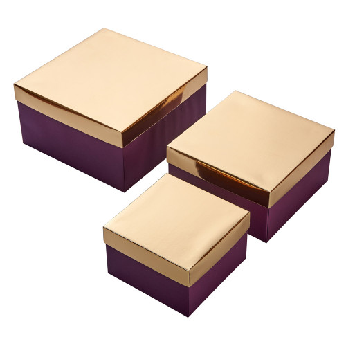 Set of 3 - Gold/Purple
